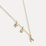 Studio zard charming letters necklace gold 