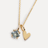 Cassie Square With Heart (gold)