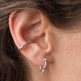 Silver ear cuffs