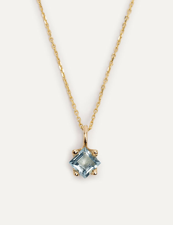 Gold Cassie square topaz